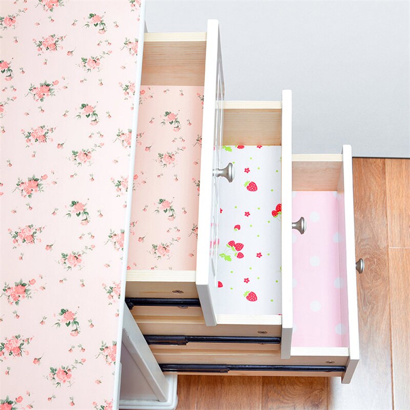300Cm Reusable Table Drawer Mat Kitchen Shelf Liner Contact Paper Waterproof Drawer Paper PET Anti-oil Table Desk Decoration