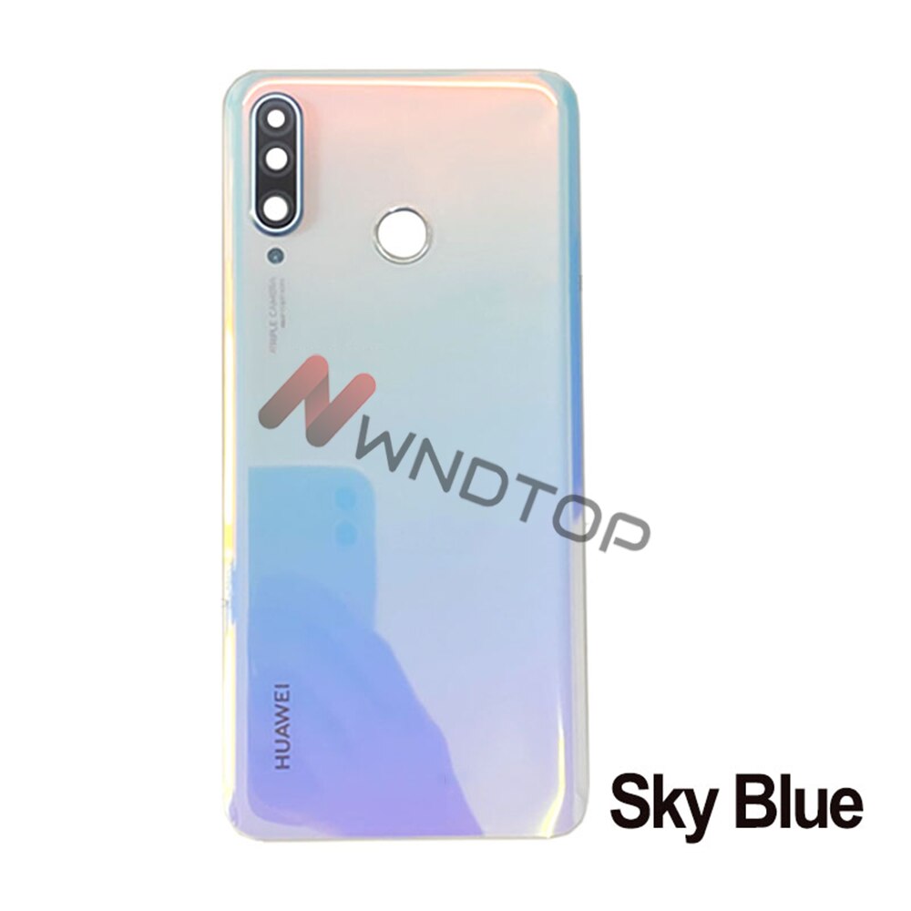 Originele Voor Huawei P30 Lite Back Batterij Cover Deur Achter Glas Behuizing Case Voor Huawei Nova 4E Batterij Cover Met camera Lens