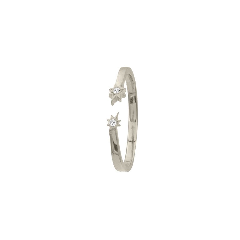 Anillos de Compromiso de circonita ROXI Stars para mujer, Anillos y joyas chapados en oro de 18K delicado para boda, anillo de cristal, Pierscionki: silver