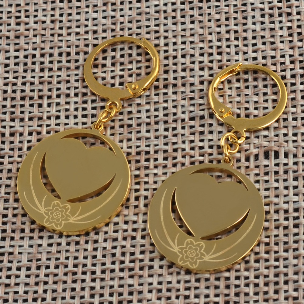 Anniyo Orecchini colore oro per donne Ragazze Orecchini Kiribati Nuova Zelanda Australia Gioielli Marshall Micronesia # 048221