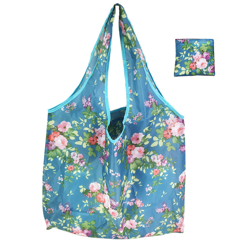 Sacs de courses portables à la , diverses impressions et grande capacité, en Nylon pratique, facile à plier, paquet essentiel de voyage