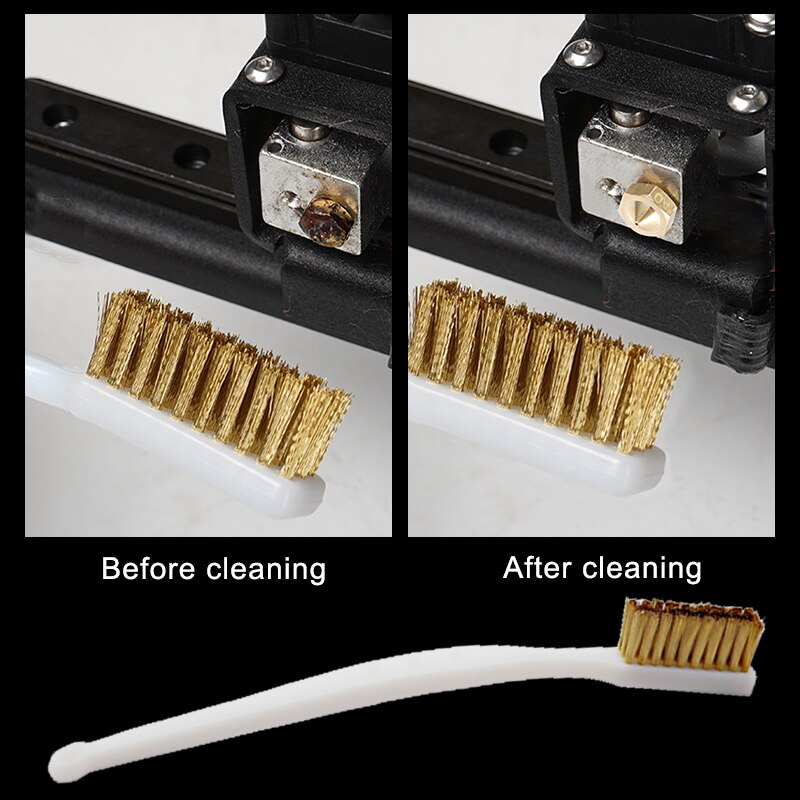 Narzędzie do drukarki 3D drut miedziany usuń rdzę szczoteczka do zębów szczotka do dyszy blok Hotend gorące łóżko Cleaner odrdzewianie części