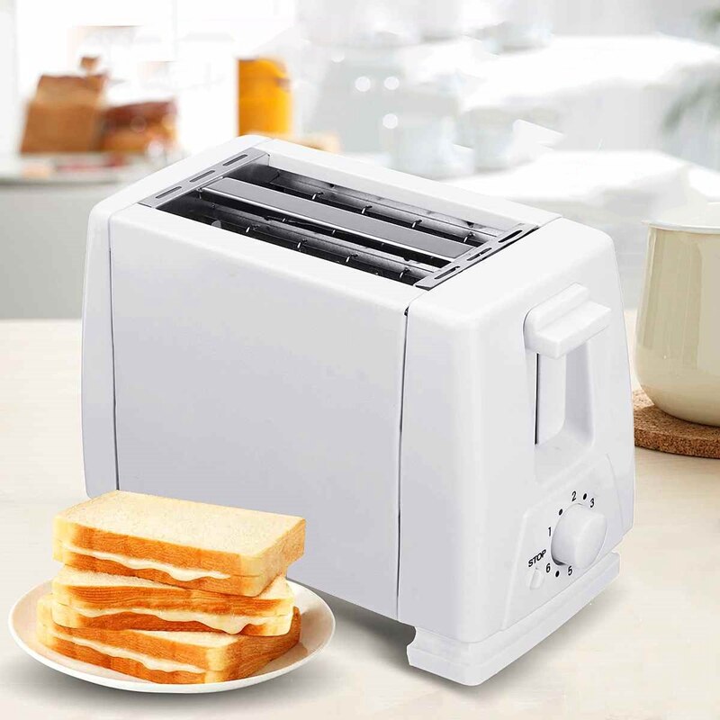 Elektrisk brødrister ovn husholdning elektrisk automatisk brød bagemaskine morgenmad maskine toast sandwich grill ovn 2 skiver eu pl
