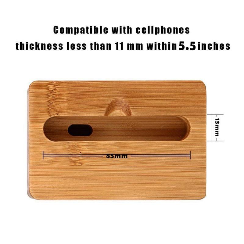 Altavoz Universal para teléfono móvil para iphone Samsung Sony soporte de madera amplificador de sonido soporte de bambú escritorio de madera