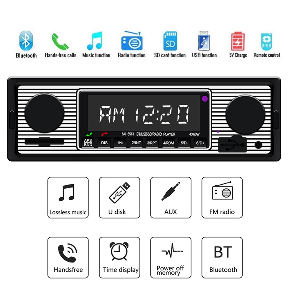 12V Bluetooth Car Radio Player Stereo FM MP3 USB SD AUX Audio Auto Electronics autoradio 1 DIN oto teypleri radio para carro