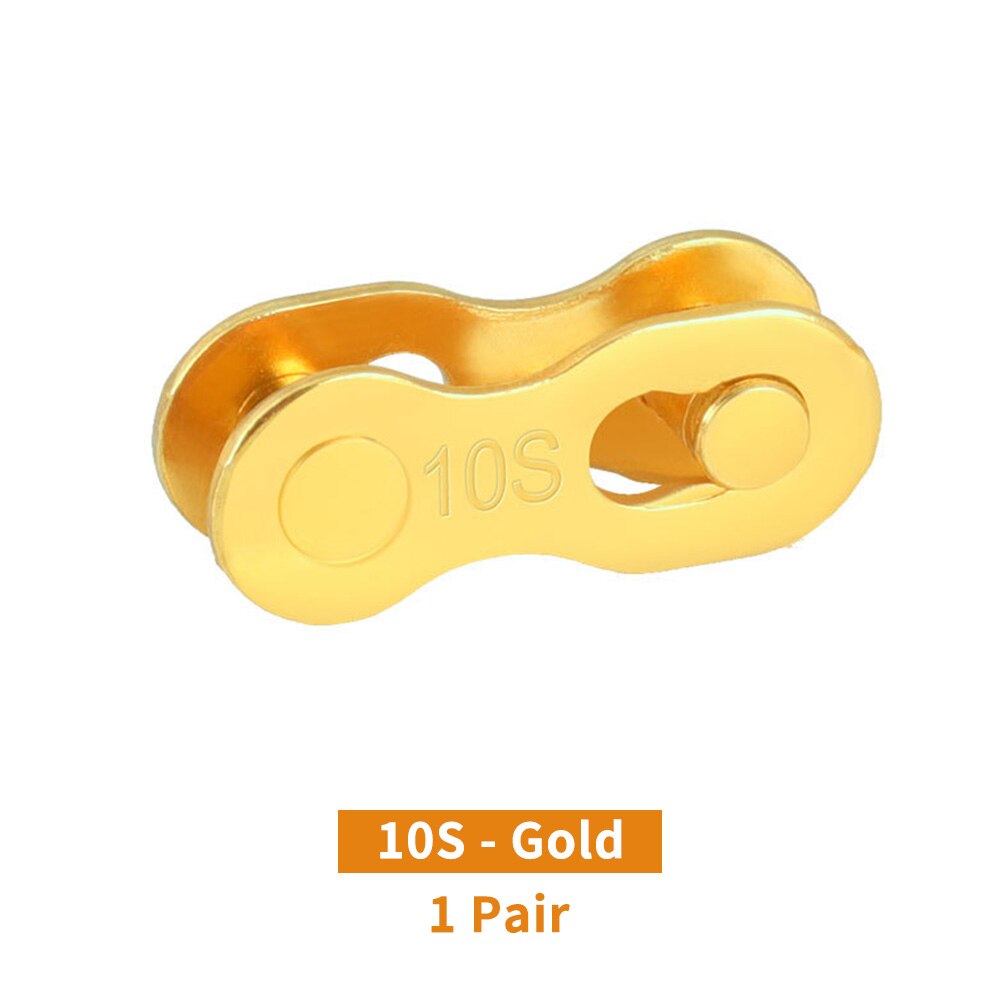 1 Paar Bike Chain Quick Link Voor 6/7/8/9/10/11/12 Speed Ketting mtb Racefiets Aansluiten Master Link Ontbrekende Quick Connector: 10S Gold 1 pair