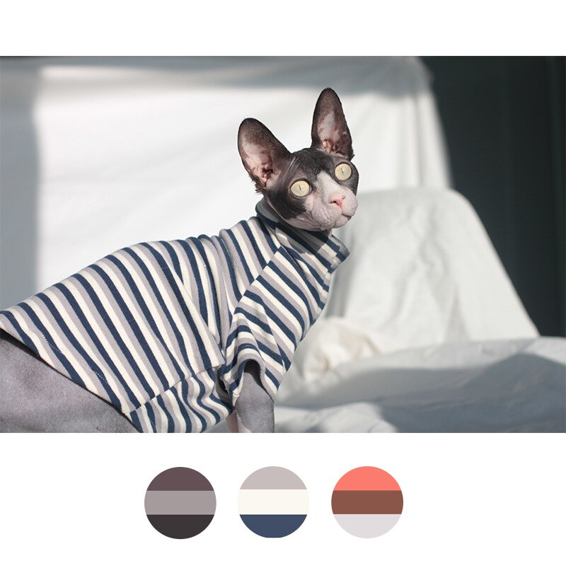 Pet clothes Sphinx hairless cat dog spring velvet warm stretch bottom coat clothes for cats puppy clothes
