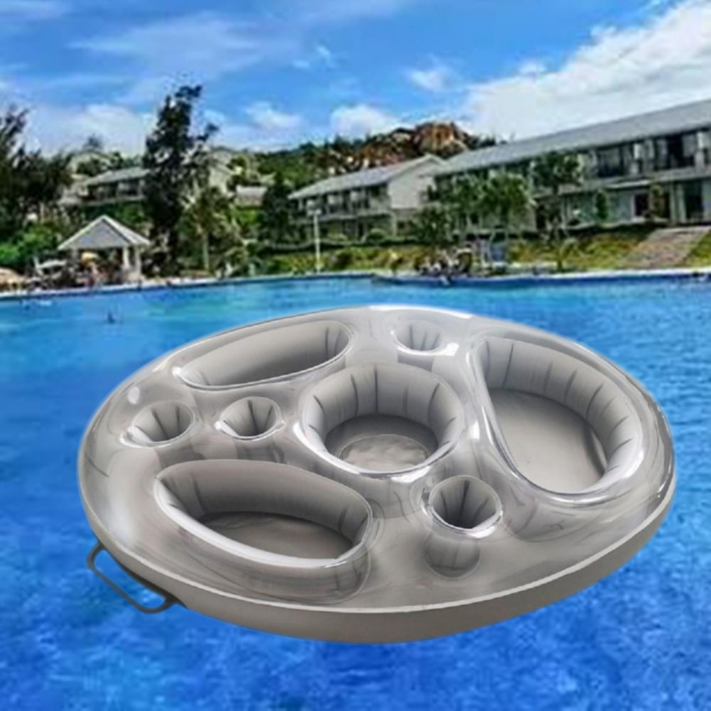 Praktischer getränkehalter mit großem fassungsvermögen, obstserviergerät, belastbarer eimer für sommerpartys, becherhalter, schwimmende barablage zum schwimmen