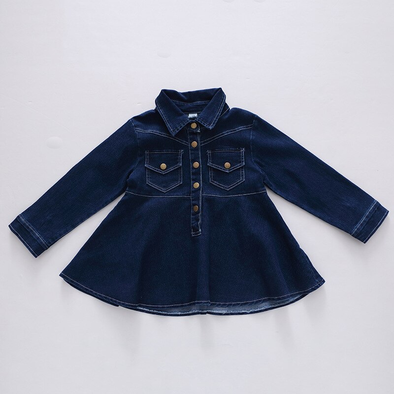 Meisjes Jurken Lange Mouw Herfst Prinses Jurk Kind Kleding Gewaad Enfant Denim Vestido Menina Infantil Kleding