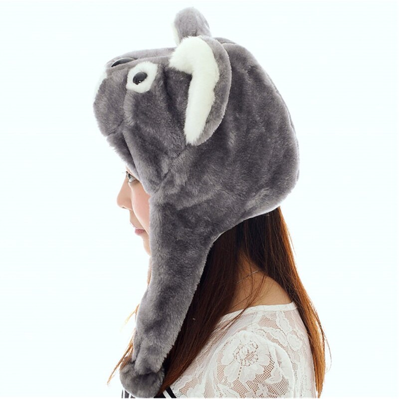 DOUBCHOW Cute Plush Earflap Gray Koala Animal Hats for Adults Womens Mens Teenagers Kids Boys Girls Winter Warm Beanie Cap
