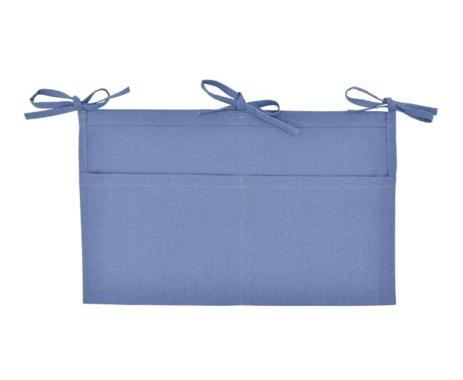 1 pçs algodão berço do bebê pendurado saco de armazenamento berço do bebê cama marca organizador brinquedo fralda bolso para cc cama: Blue