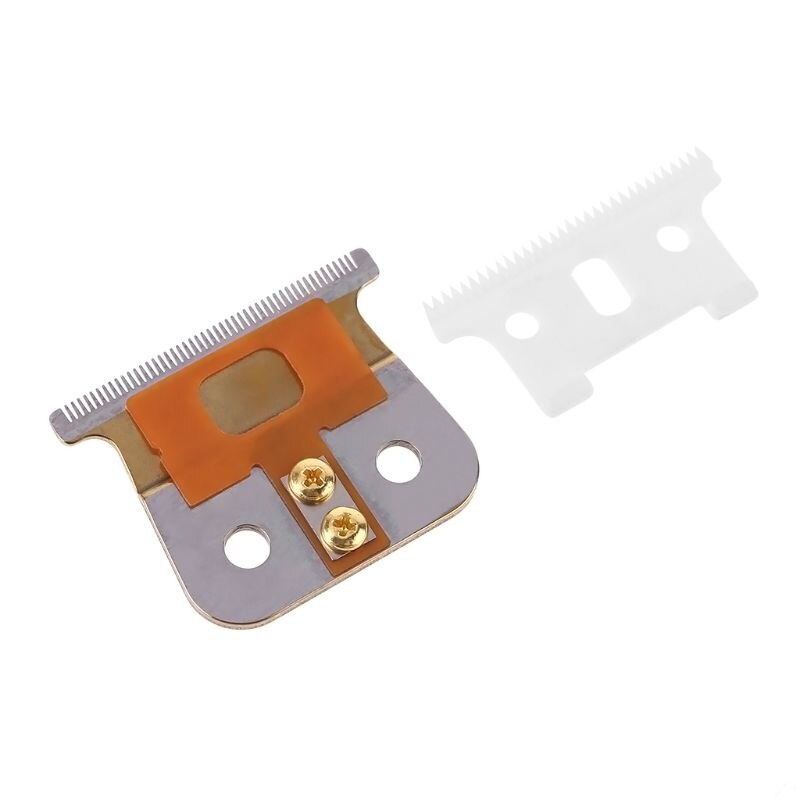 2-Hole Clipper Blade High Carton Steel Clipper Accessories with 2 the Screws for Electric Trimmer Cutting Machine: Silver Gold