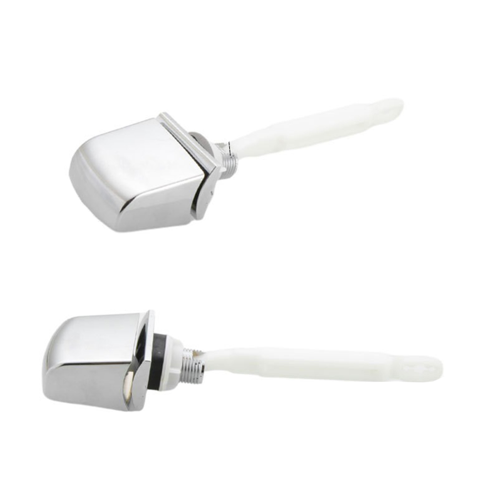 1Pc Universele Toiletspoelhendel Schakelaar Knop Kant Voor Tank Vervanging Drukknop Abs Chromen Badkamer Toiletonderdelen