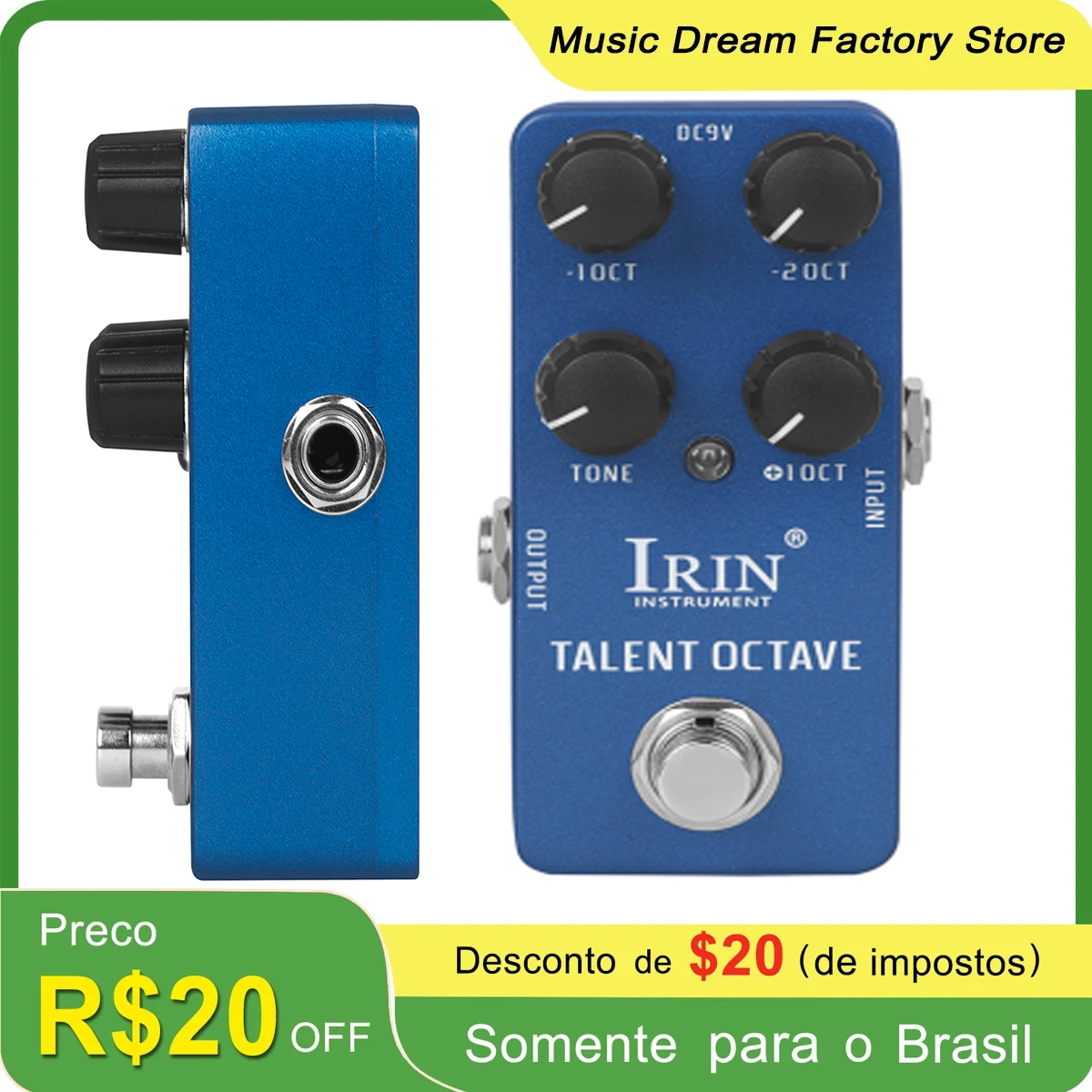 Pedales de efectos de guitarra serie IRIN RS, Pedal de efectos de guitarra eléctrica de aleación de aluminio, accesorios de guitarra para instrumentos de cuerda: Gris oscuro