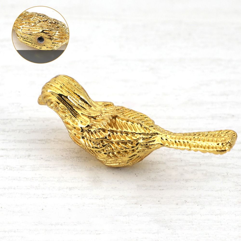 Fine Lucky Bird Furniture Handles Simple Cartoon Animal Cabinets Door Knobs Light Luxury Modern Closet Door Handles Home Decor: black