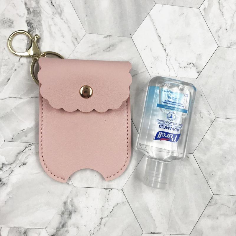 Hook Bottle Portable Squeeze Refillable Bottle Empty Leakproof 60ml Travel Bottle With Leather Keychain Holder Hand Sanitizer