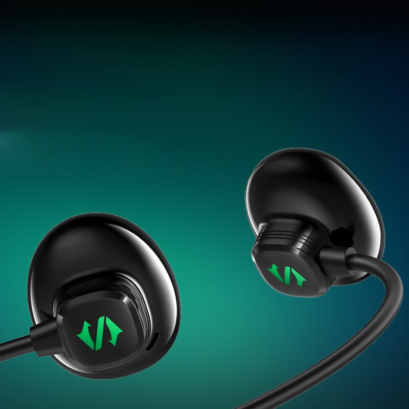 Original black shark 3.5mm gaming øretelefon halv in-ear spil headset til black shark 3 black shark 3 pro