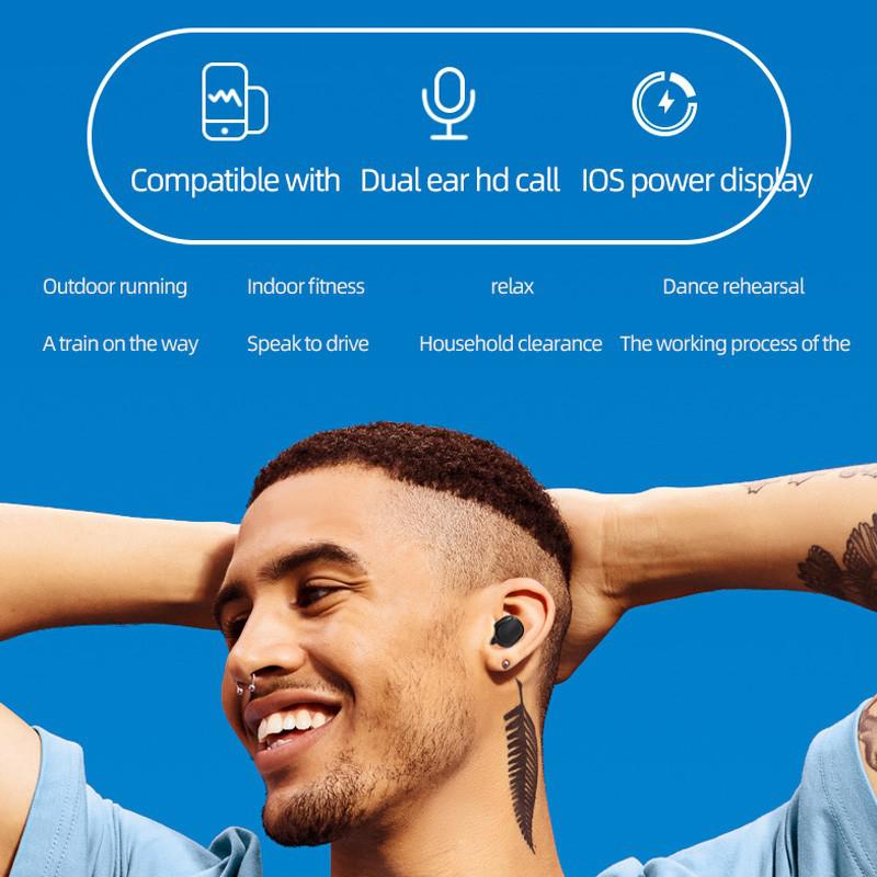 Tws Bluetooth 5.0 Oortelefoon Noise Cancelling Fone Headset Met Microfoon Handsfree Oordopjes Hifi Draadloze Gaming Headsets Airbuds Oordopjes