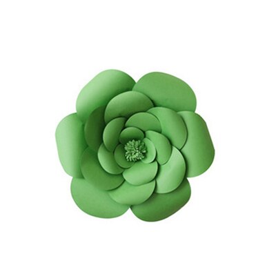 Gör-det-själv konstgjorda stora papper rosblommor bakgrund kompletta kit för bröllop och evenemang plantskola inredning blommig väggkonst papper blomma hantverk: Äppelgrön / 1 st 30cm
