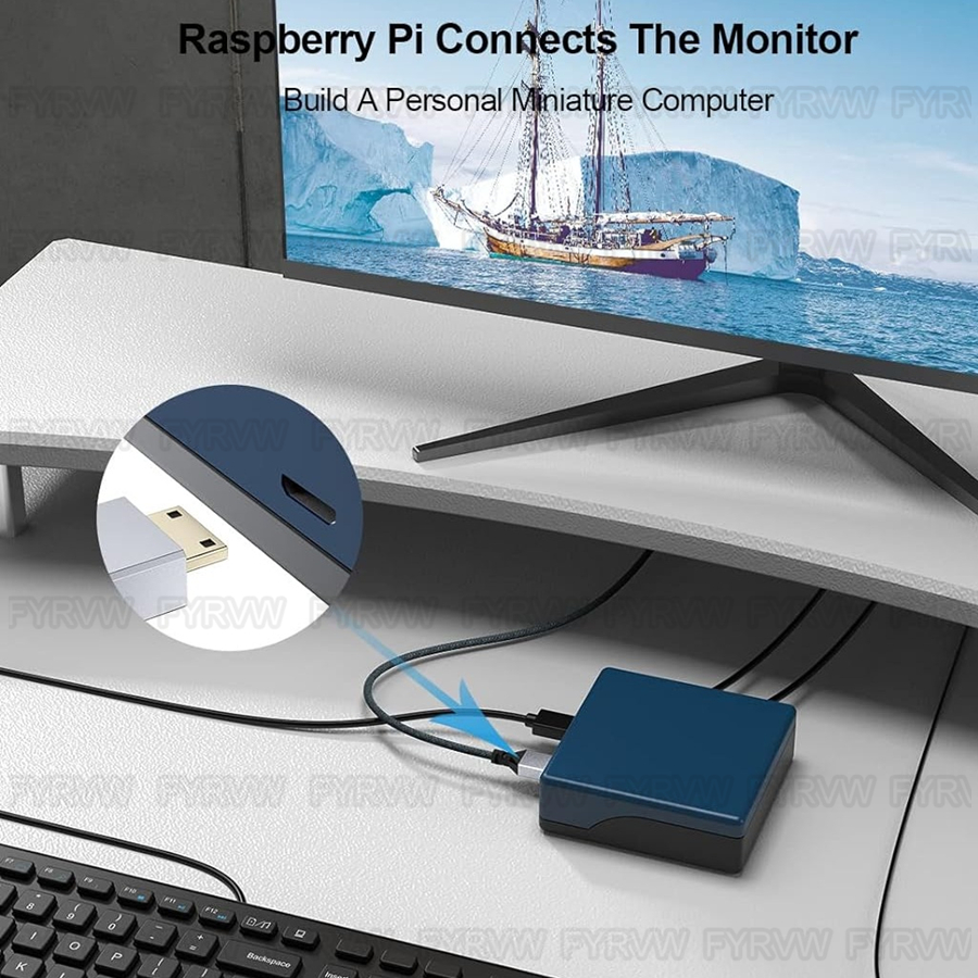 Mini Cable compatible con HDMI bidireccional 4K 60Hz para videocámara Hero Raspberry Pi, proyector HDTV, cámara, Mini Cable Compatible con HDMI