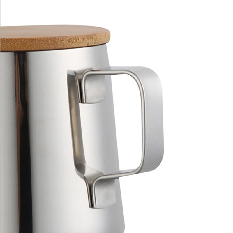 250Ml en acier inoxydable théière goutte à goutte cafetière longue bec étroit cafetière col de cygne bouilloire main goutte à goutte bouilloire verser sur le café et