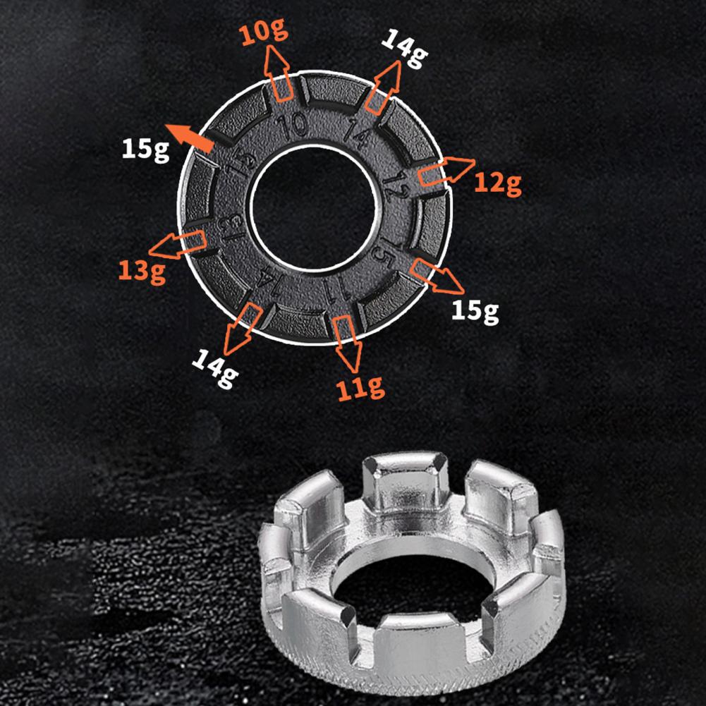 Herramienta de llave para radios de bicicleta, herramienta de llanta para radios de bicicleta de acero, llave para radios de ciclismo, ajuste de reparación, llave para radios de tensión de rueda de bicicleta