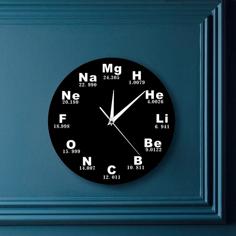 Periodensystem von s Zauberstab Kunst Chemische Symbole Wanduhr Pädagogisches aL Anzeige Clroom Uhr der Lehrer