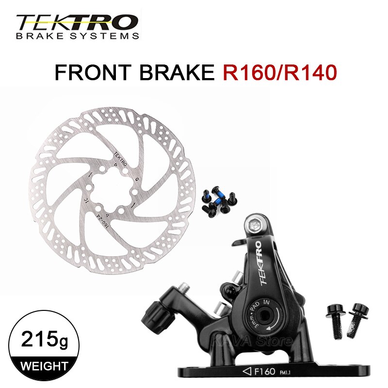 TEKTRO MD-C550 Road Bike Brakes Dual Piston Cable Caliper 160/140mm Road Bike Line Pull Brake Mechanical Bilateral Braking: Front Brake 160mm
