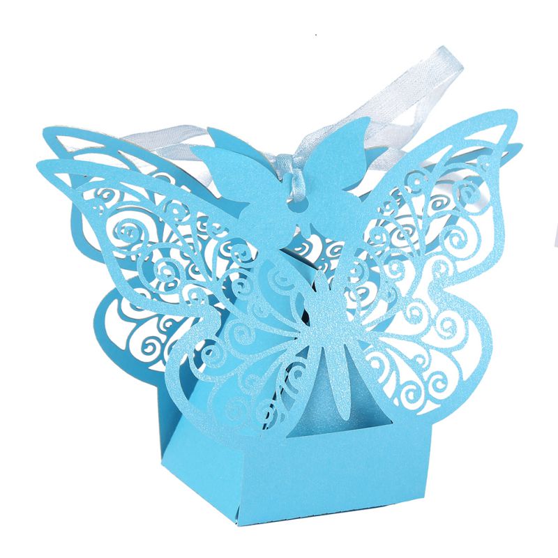 10 Uds cajas de de boda bolsas hueco caja de dulces con mariposa para bautismo cumpleaños primera bautizo y comunión suministros para