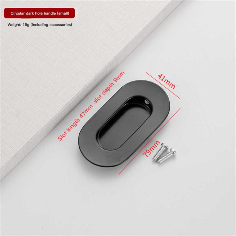 Manijas de puerta de aleación de Zinc, cubierta empotrada al ras, manija de gabinete de suelo, manija de muebles negra plateada, accesorios para el hogar: Morado