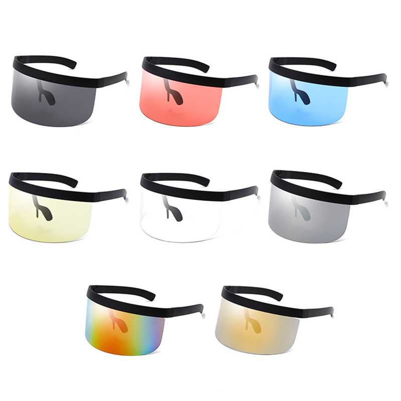 1pc Anti-UV lunettes de soleil anti-voyeur lunettes de soleil miroir lunettes de soleil demi visage bouclier garde moto lunettes