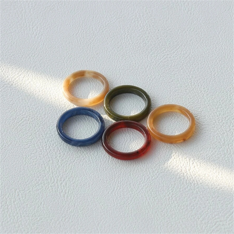 Vintage Geometrische Resin Ring Ringen Set Voor Vrouwen Koreaanse Wijsvinger Ring Mode-sieraden Anillos Anillos Mujer: Style 4