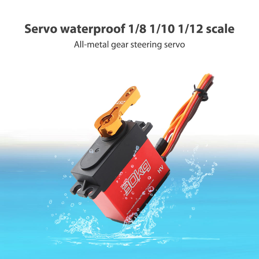 RC Servo 30kg Waterproof Arm Servos 360 Degree Large Torque Digital Servo Digital Servo Stainless Steel Gear Servo Waterproof