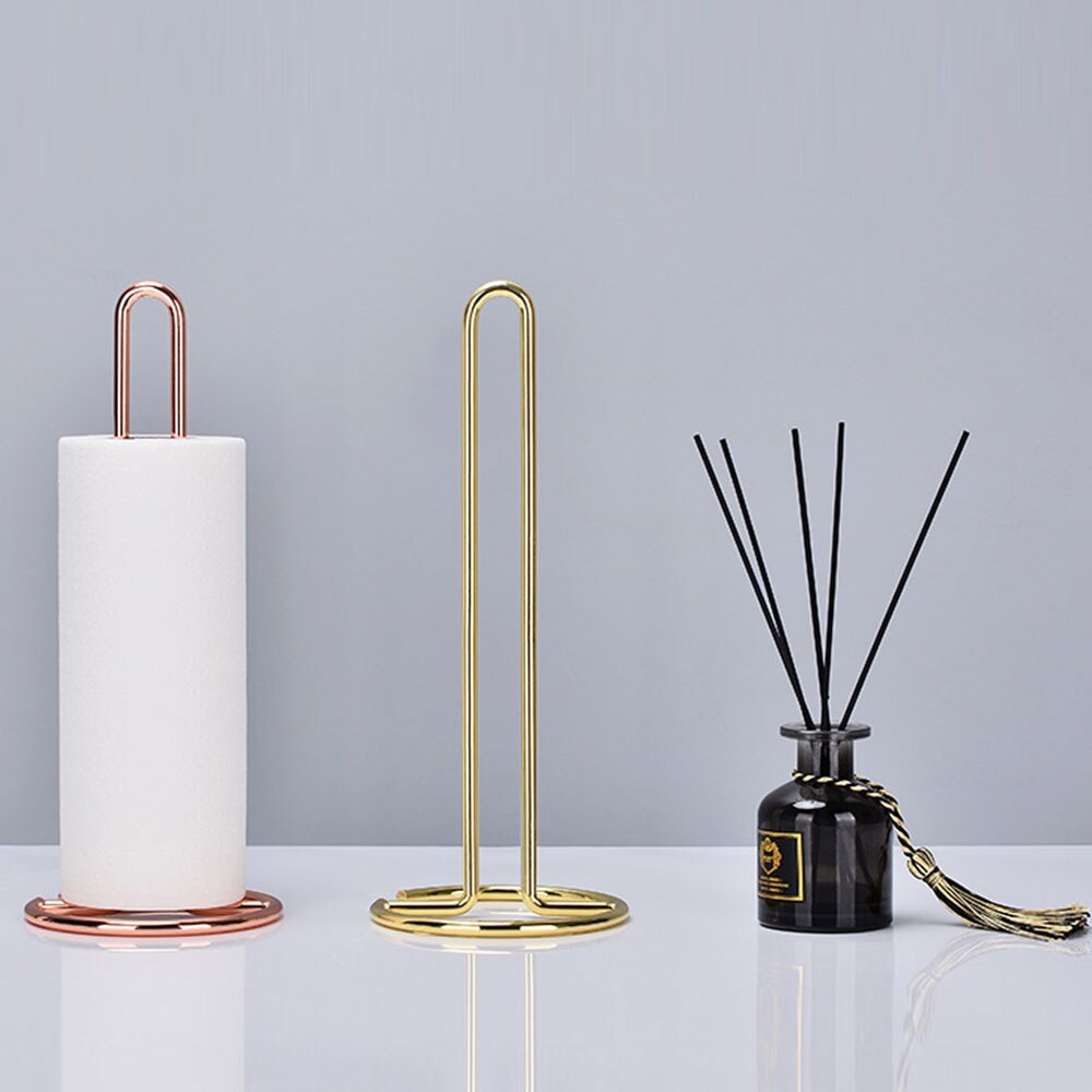 Simpel tredimensionel smedejerns opbevaringsbakke nordisk minimalistisk rosa guld spejlbund sekskantet bakke boligindretning