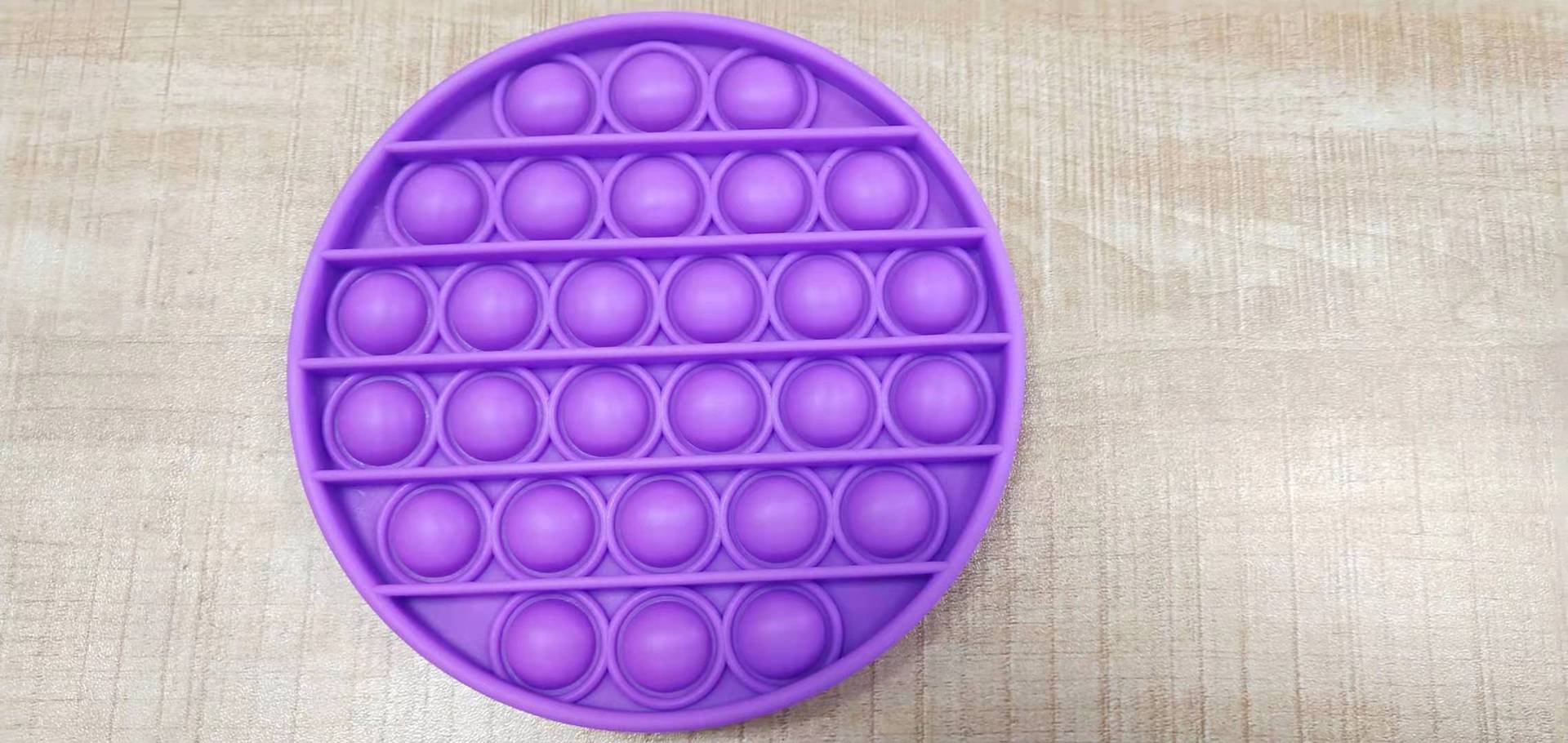 Push Bubble pop it Autism Fidget Toys Special Needs Stress Reliever Helps Relieve Stress and Increase Focus Soft Squeeze Toy: Round-purple