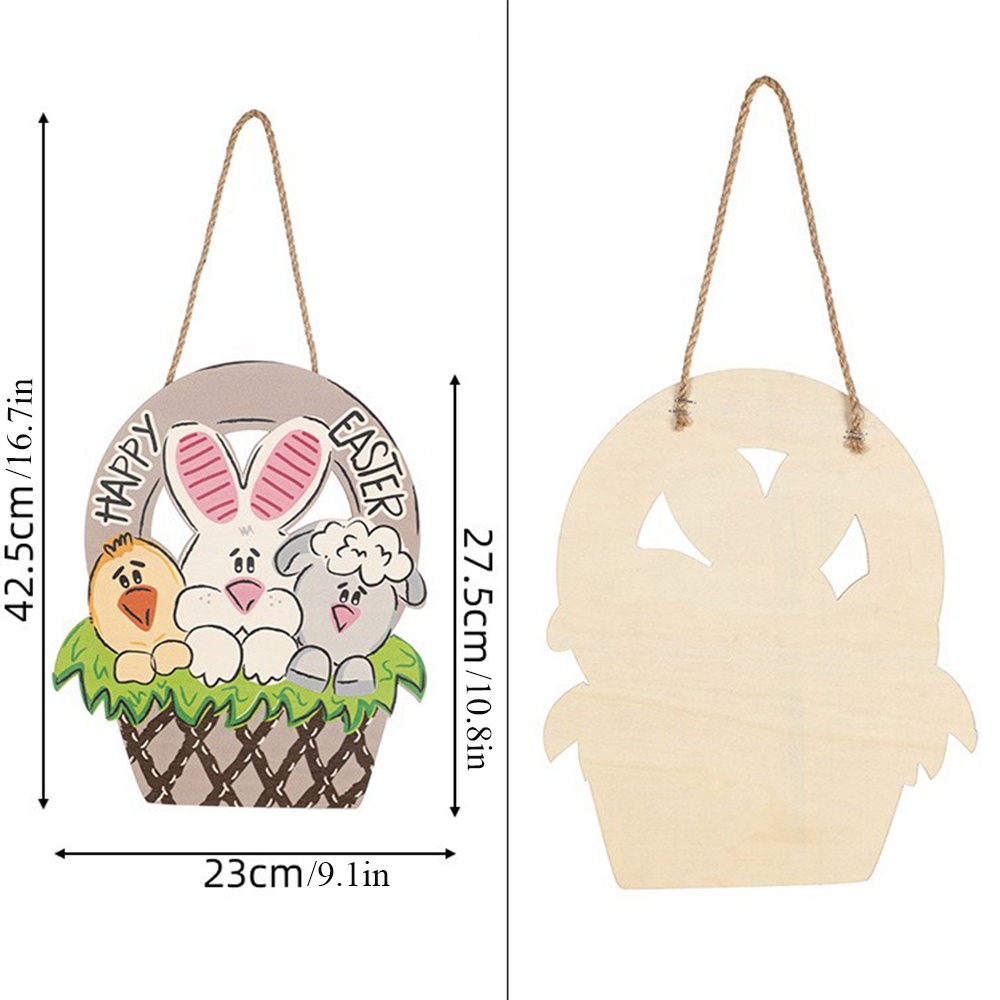 Påskepynt i tre barneaktiviteter festartikler til hjemmet stuen hvit påskedekorasjon med blomster bordplate barn: Lys gul