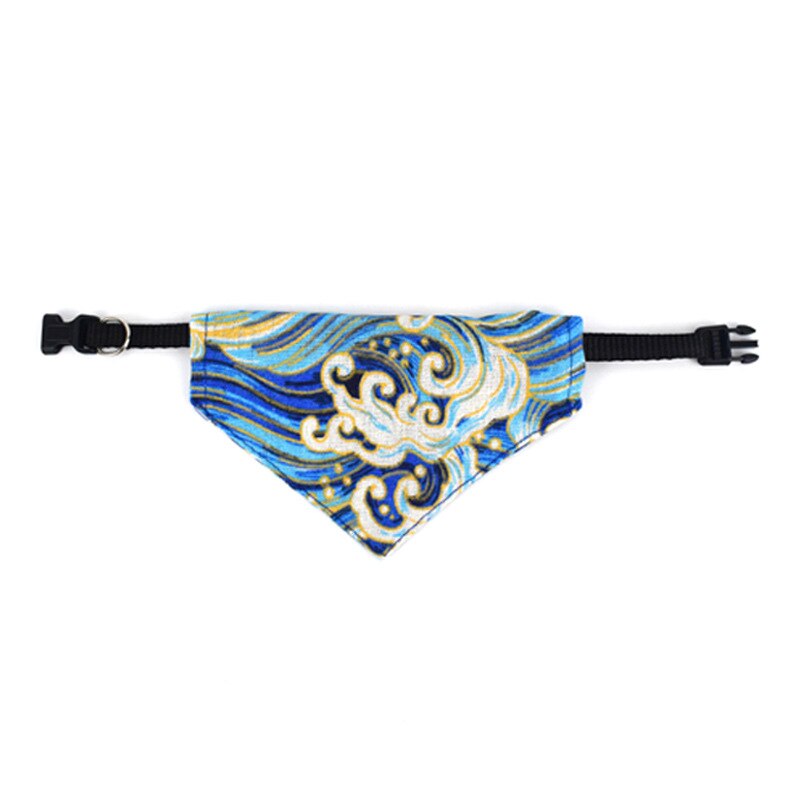Obst Gedruckt Katze Schal Dreieckige Schals Haustier Bandana Zubehör Nette Hund Kragen Bandana Einstellbare Hund Halstuch Lätzchen Kragen: Blau / S