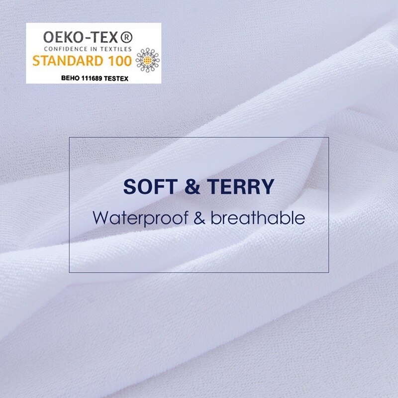 Terry Waterdichte Matrasbeschermer Bed Protector Katoen Matras Topper Hoeslaken Voor Volwassen Bed Bug Multi Kleur 180X200