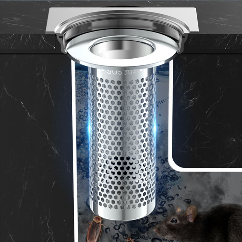 304 Roestvrijstalen Filterbuis Riool 30-100mpvc Pijp Keuken Restaurant Vloerafvoer Anti-Blokkerende Anti-Klomp Slakkenzeef