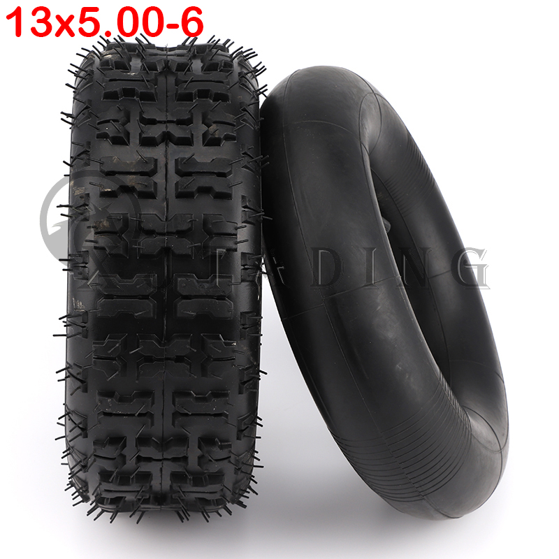 Pneu intérieur et extérieur de 6 pouces pour moto, pour Quad Go Kart Mini Quad 47cc 49cc, pneu avant 4.10-6 arrière 13x5.00-6: Inner outer tire A