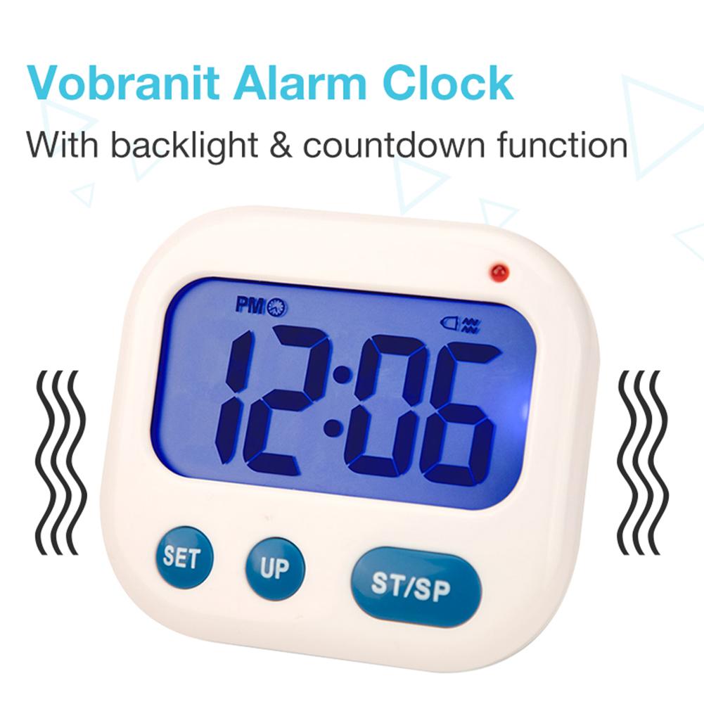 SALES！！ Vibration Backlight LED Digital Timer Electronic Desktop Student Alarm Clock