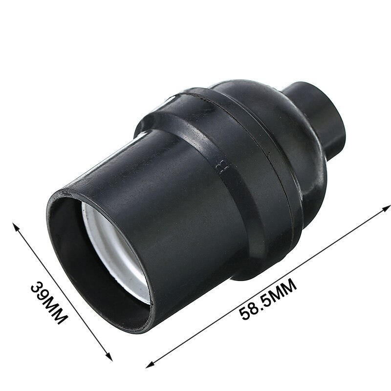 8pcs Vintage Lamp Base Pendant Light E26/E27 Screw Bulb Base Black Light Socket Industrial Fittings Lamp Holder