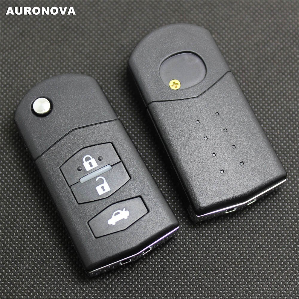 AURONOVA Replace Key Shell for Mazda Demio 2 3 5 6 M2 M3 M5 M6 CX7 CX9 RX8 MX5 MPV Replace Car Key Fob Case Shell Cover