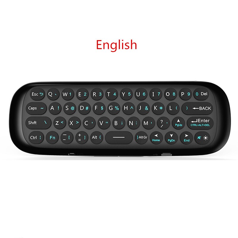 Original Wechip W1 Keyboard Mouse Wireless 2.4G Fly Air Mouse Rechargeble Mini Remote Control For Android Tv Box/Mini Pc/Tv: English