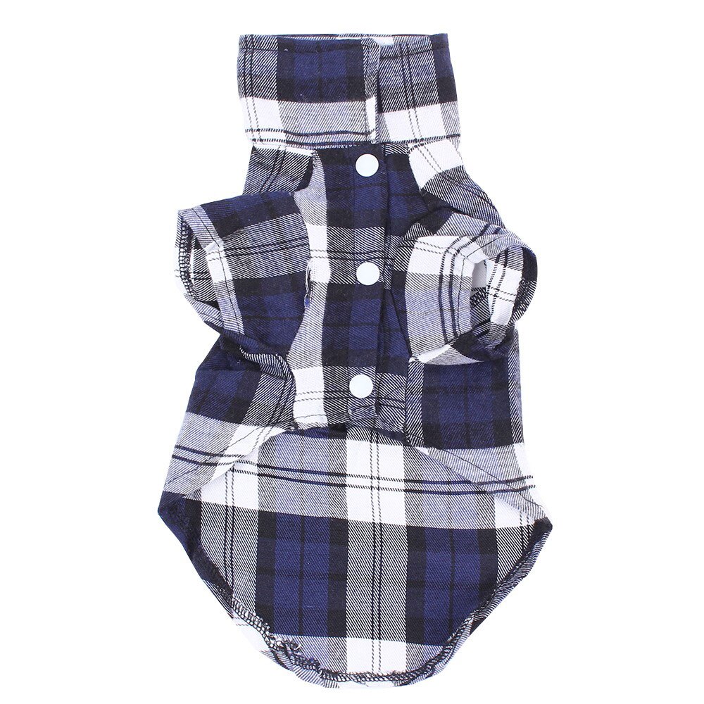 Hund Hemden für Französisch Bulldogge Klassische Plaid Haustier Weste Kleidung für Kleine/Mittlere/Große Hunde Katzen Weiche Haustier liefert XS/S/M/L/XL: Blau / S