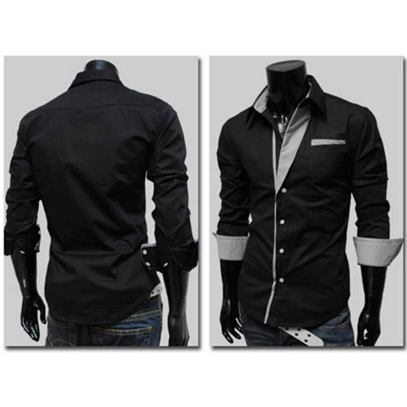 Camisas informales a la para hombre, camisas de talla grande 3XL para primavera y otoño ajustadas, camisas de manga larga para hombre, camisas blancas para hombre, ropa para hombre
