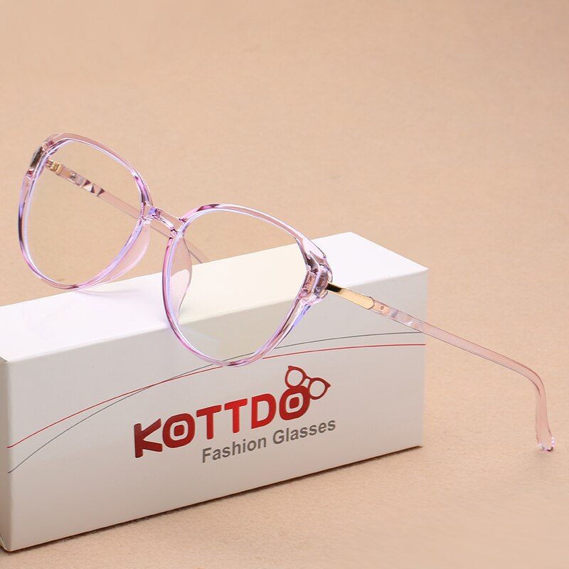 Anti-Blue Light Optical Myopia Eyeglasses Women Computer Prescription Glasses Classic Square Plastic Frame Tr90