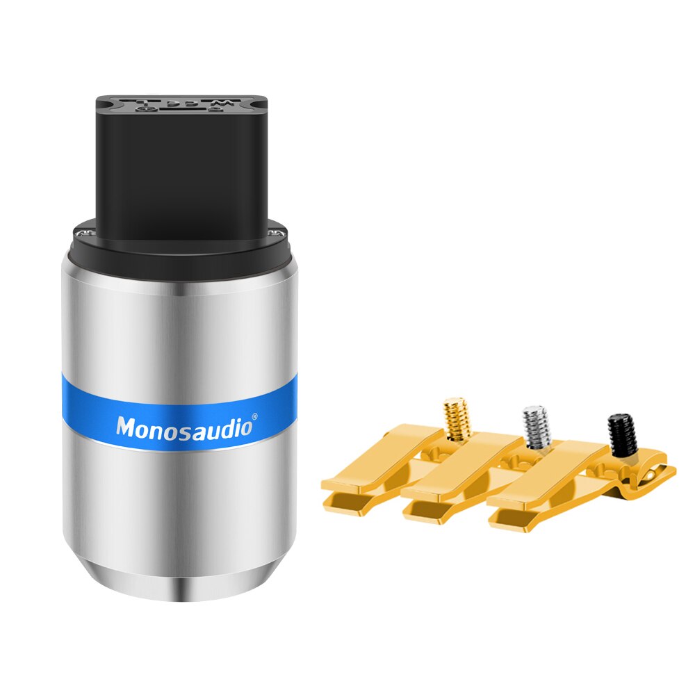 Monosaudio F126 C19 Puur Koperen Iec Vrouwelijke Connector Plug 20A Ac Voeding Iec Connector Plug Voor 8Mm Supply Kabel draad: F126G