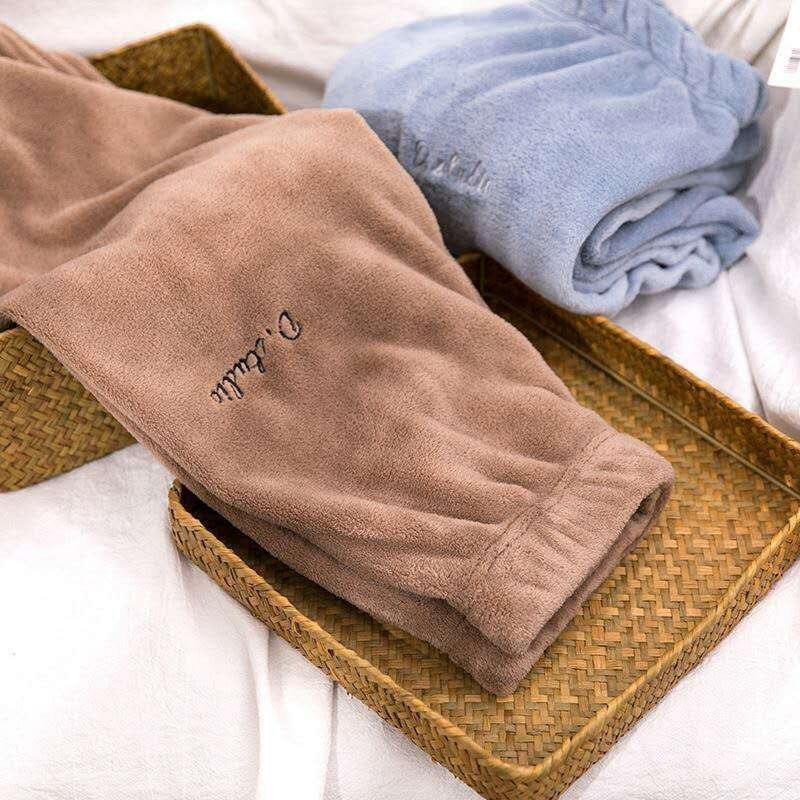 Casual Vrouwen Brief Lounge Wear Oversize 3XL 5XL Flanel Warme Bodems Winter Sexy Pyjamabroek Losse Dames Nachtkleding Bodem