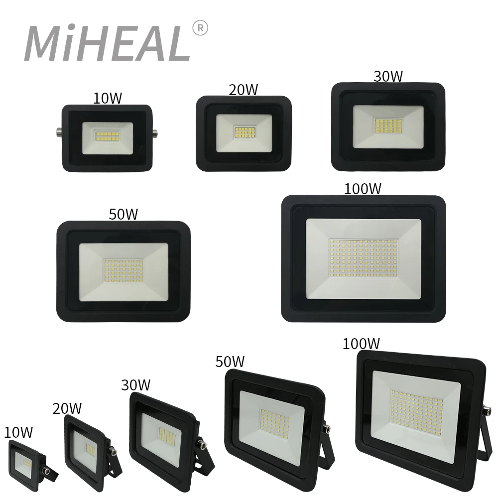 Éclairage industriel à LED, 10W 20W 30W 50W 100W, 110V/220V, sécurité extérieure, budgétaire de paysage, applique murale, lampe de travail IP68